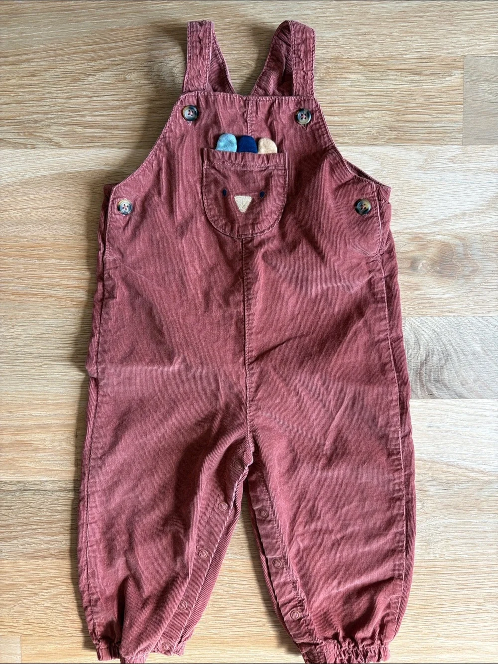 JUST ONE YOU, CARTERS | Rust Corduroy Overalls with Turkey Pocket Accents